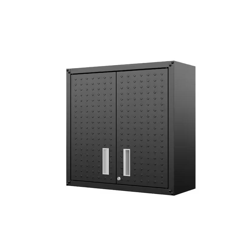 2-Shelf Wall Mount Metal Garage Cabinet in Charcoal Grey R628