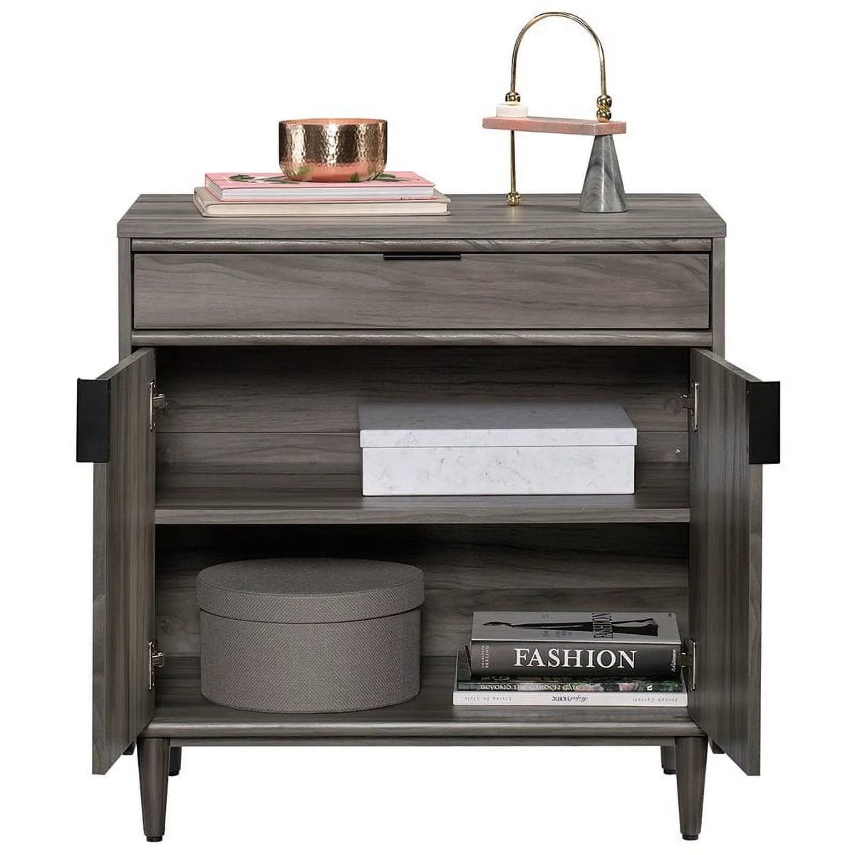 L-Shaped Desk & Storage Cabinet 2-Piece Set D401036