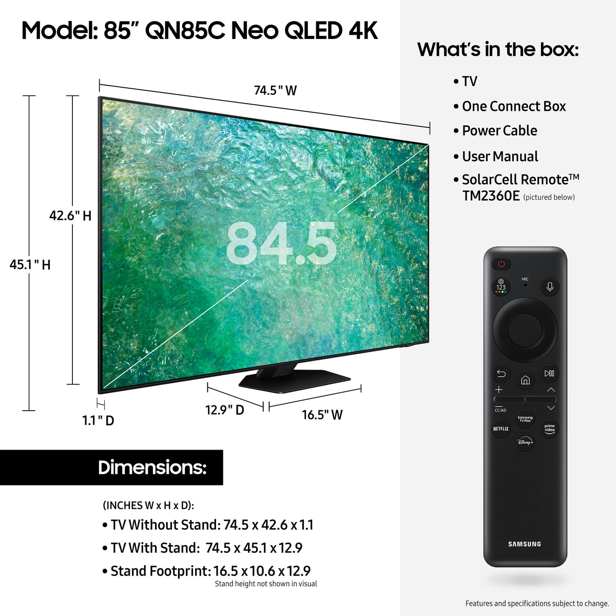 85 Class Neo QLED 4K Smart TV S359