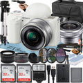 White Mirrorless Camera with 16-50mm Lens O244020