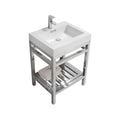 24 in. Stainless Steel Console with Acrylic Sink B2729