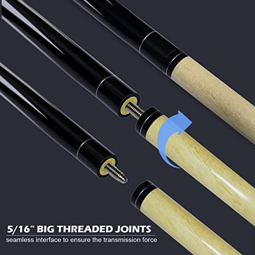 Pool Cues Set of 4 and Set of 2 with 13mm Cue Tip 58" H590899