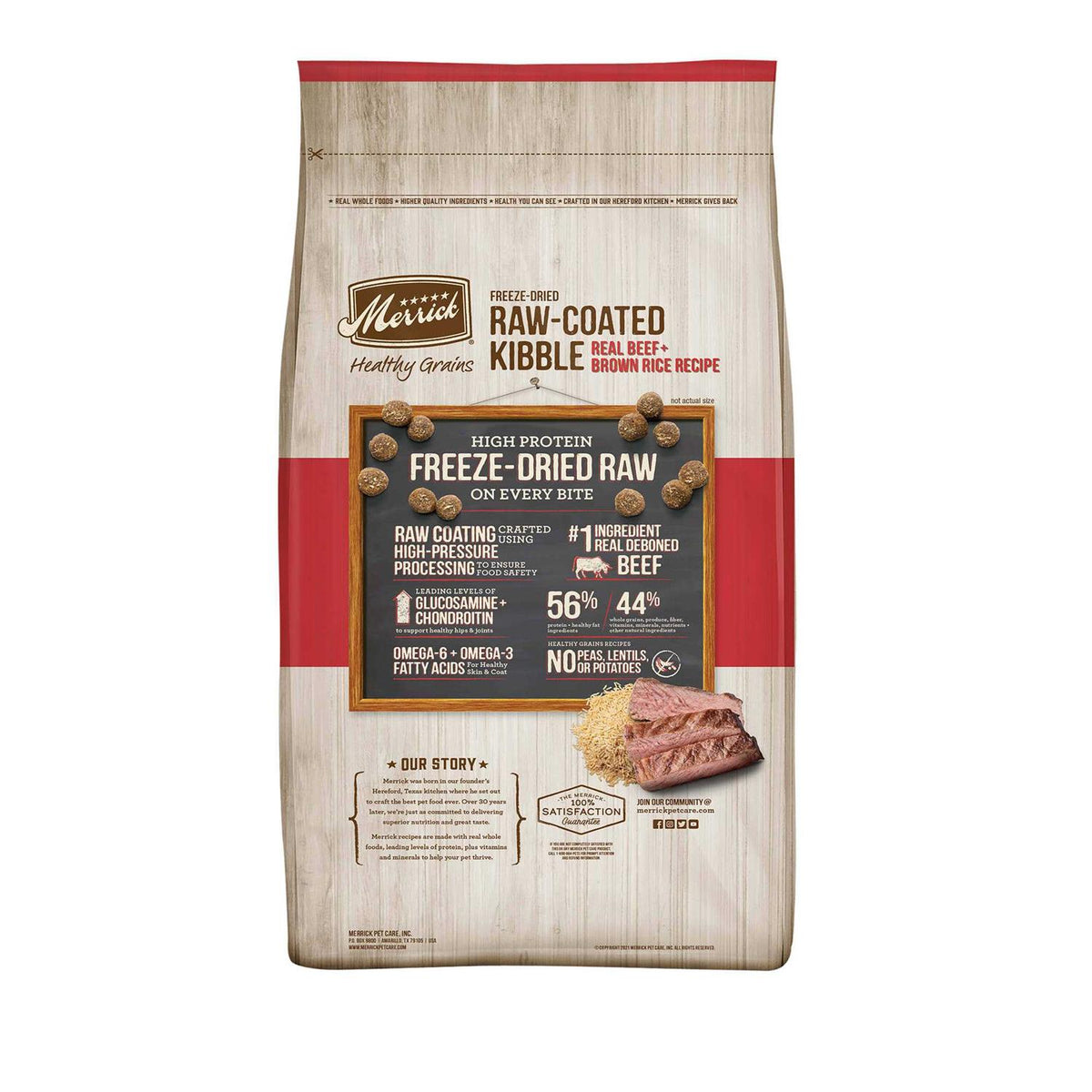 Healthy Grains Freeze Dried Raw Coated Dry Dog Food Brown Rice Recipe B85137