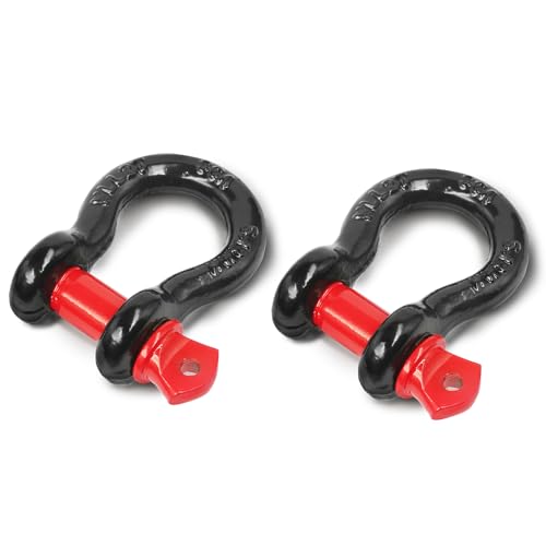 2 Pcs 1/2" D Ring Shackle 12 Ton with 5/8" Pin Z33979