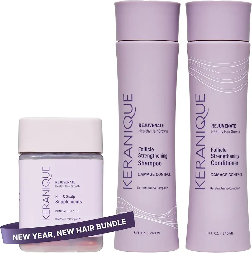 Hair Supplements and Repair Shampoo and Conditioner Set W7524