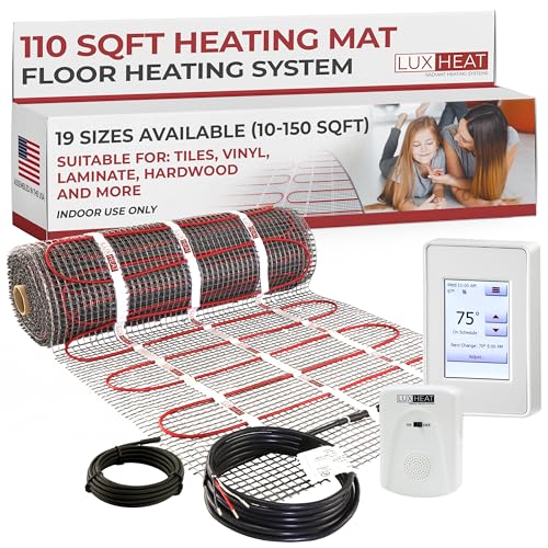 120v Electric Radiant Floor Heating System with Programmable Thermostat C3351