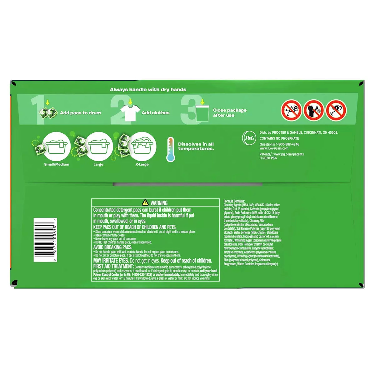 Liquid Laundry Detergent Pacs V3061