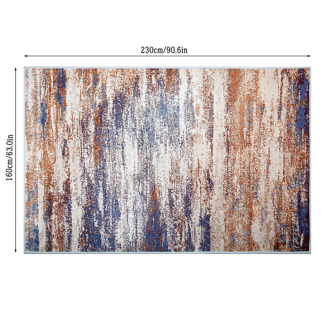 Abstract Faded Boho Vintage Diamond Area Rug F752