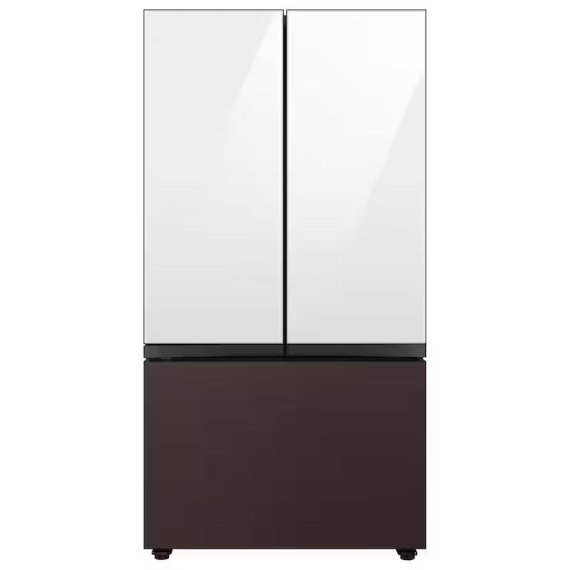 White Glass Top Panel for 3-Door French Door Refrigerator D341