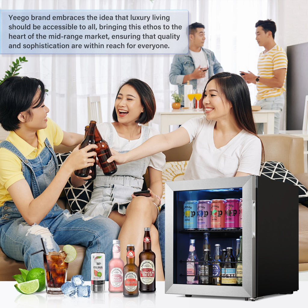 62-65 Can Glass Door Beverage Refrigerator G948