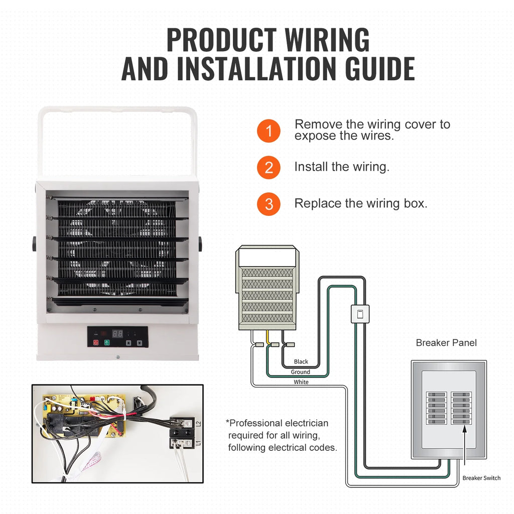 10000-Watt Electric Garage Heater with Remote B587