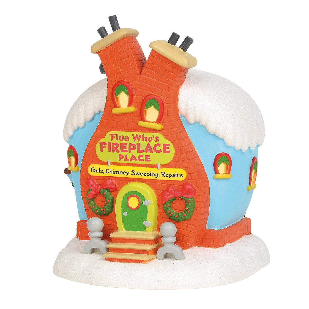 Grinch Village Fireplace V9399