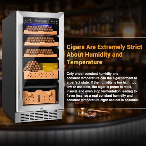 Electric Cigar Humidor with Compressor and Digital LED Screen M297266