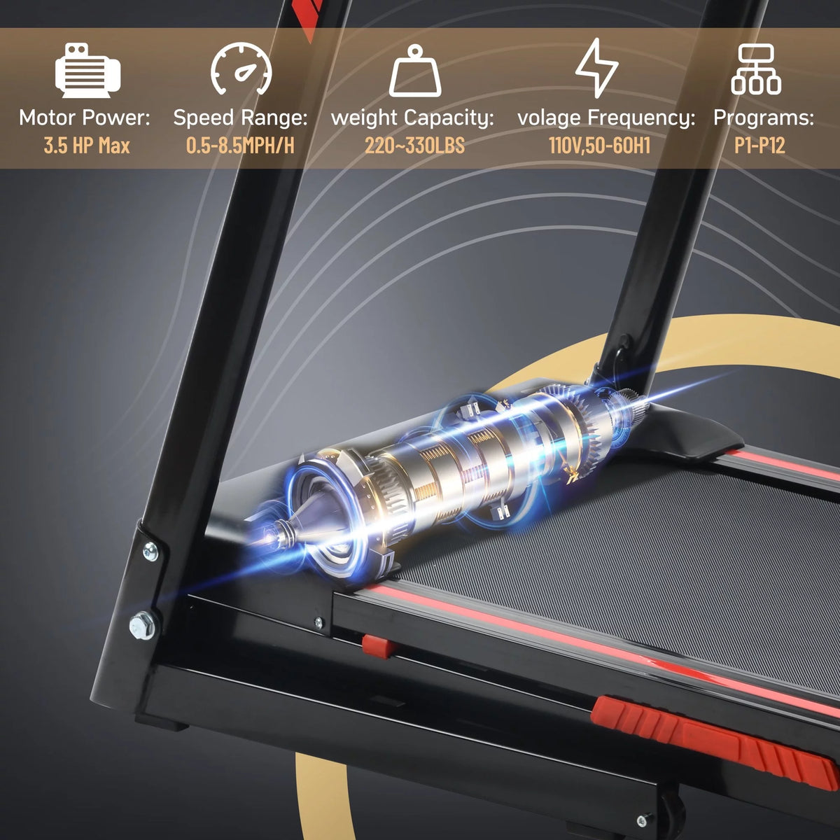 3.5 HP Folding Treadmill with Incline X14982