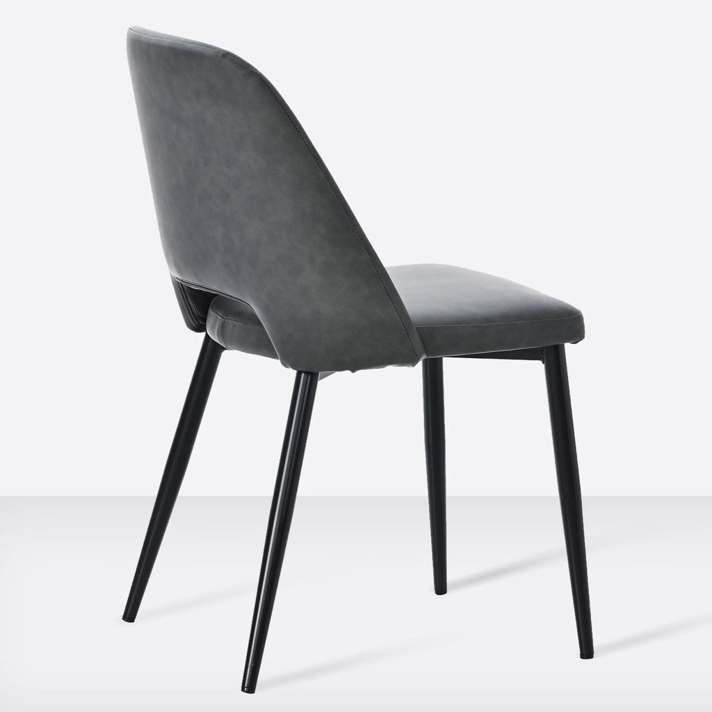 Black PU Leather Dining Chairs Set of 4 P6330