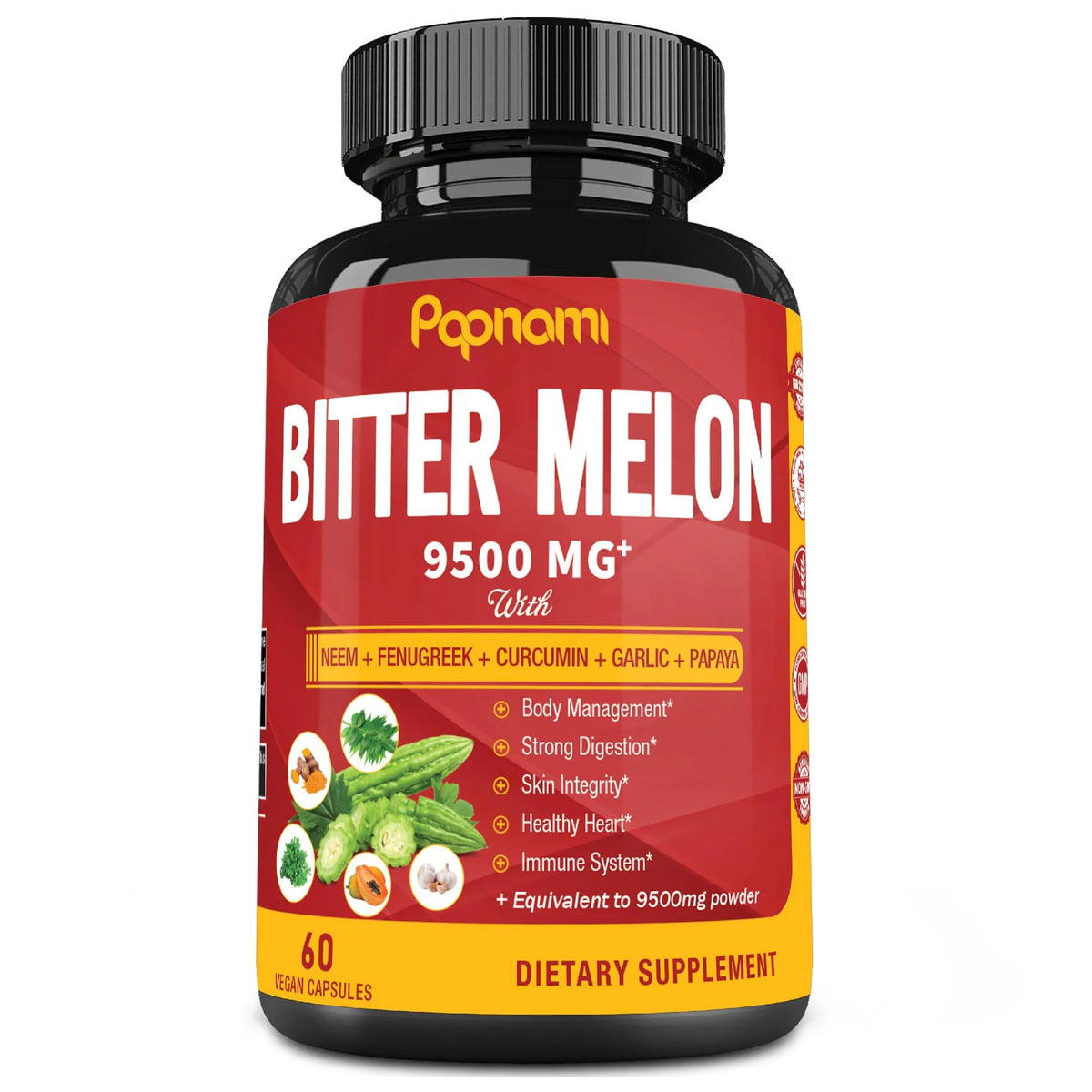 Organic Bitter Melon Extract Capsules 9500mg 60 Pills F451