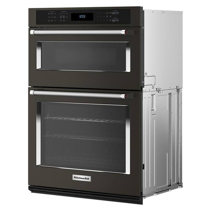 Electric Wall Oven and Microwave Combo in Black Stainless Steel with Air Fry B131119