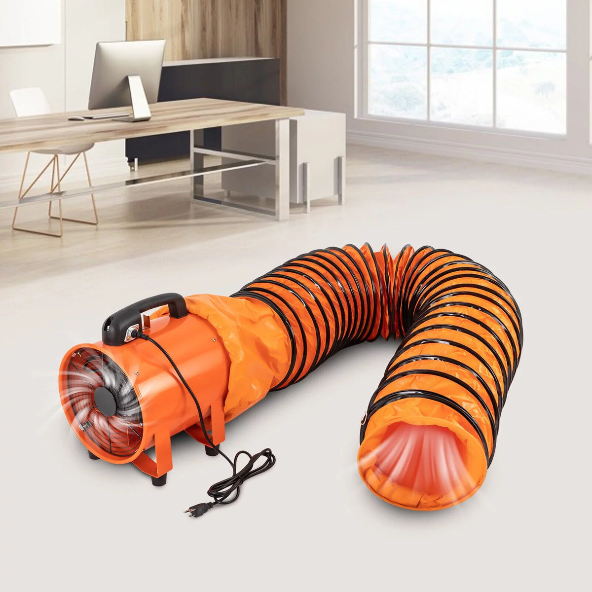 10 Inch Portable Ventilation Fan with 16 ft Duct Hose E15198