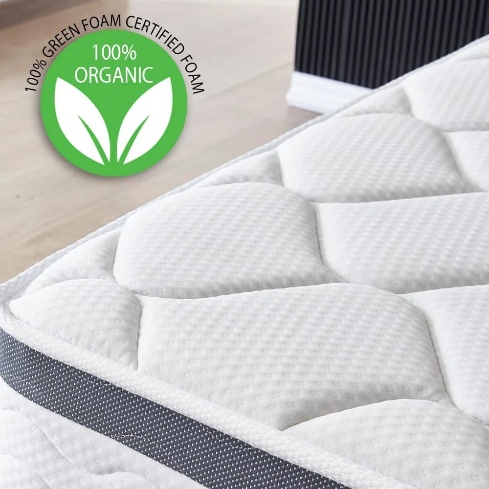Twin Size 10 Inch Memory Foam Spring Hybrid Mattress E51956