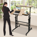 Mobile Stand Up Desk with Wheels Y15231
