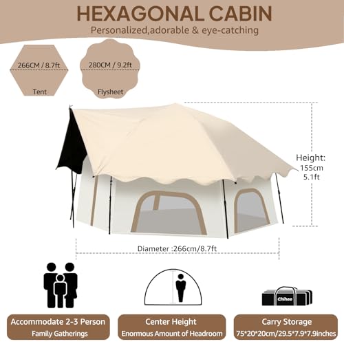 Camping Tent with Awning Porch and Screen Room D63678