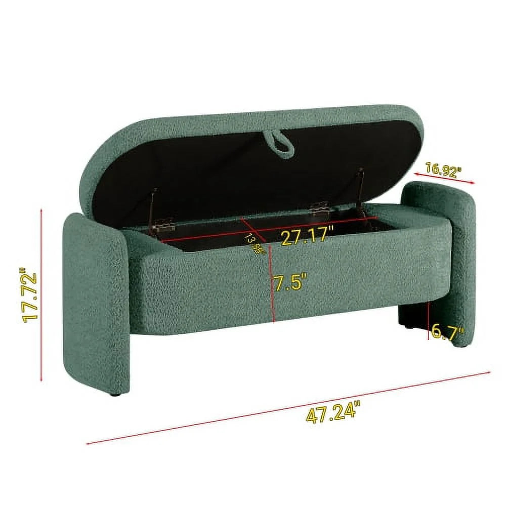 Oval Storage Bench with Large Storage Space D372