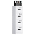 Black 3 Drawer Metal File Cabinet with Lock X61845