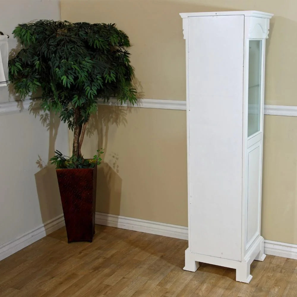 White Wood Linen Cabinet B611