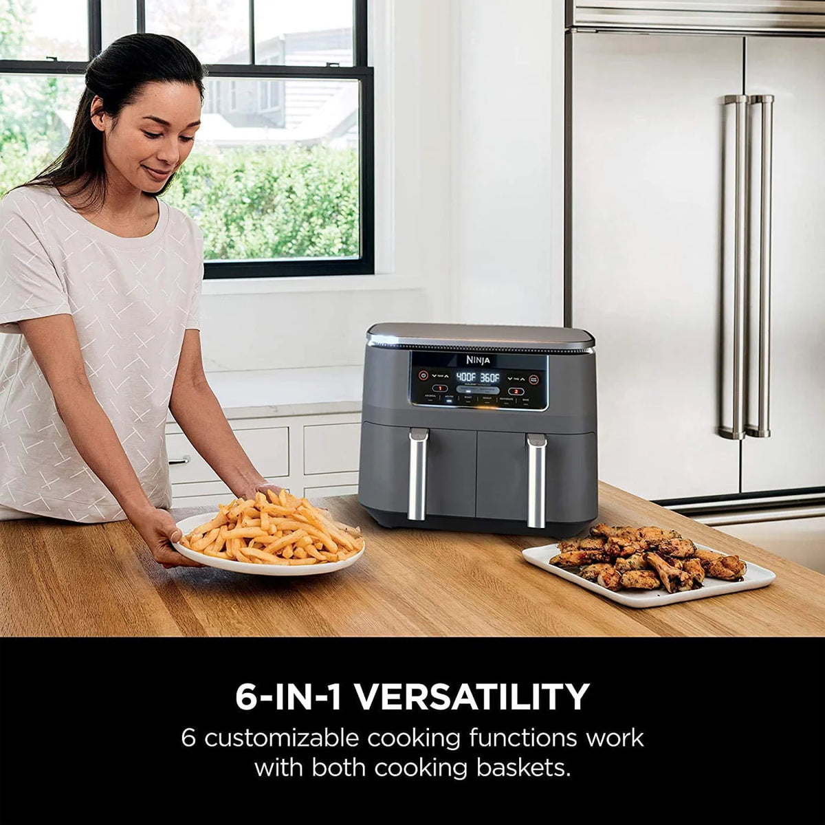 4-in-1 8-Quart 2-Basket Air Fryer C840