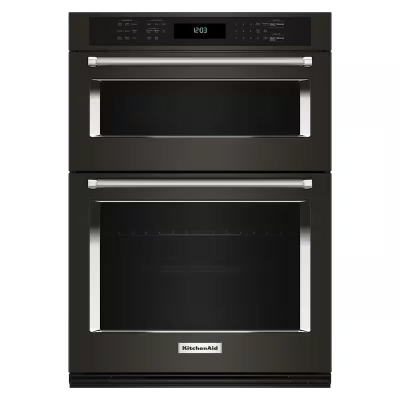 Electric Wall Oven and Microwave Combo in Black Stainless Steel with Air Fry B131119