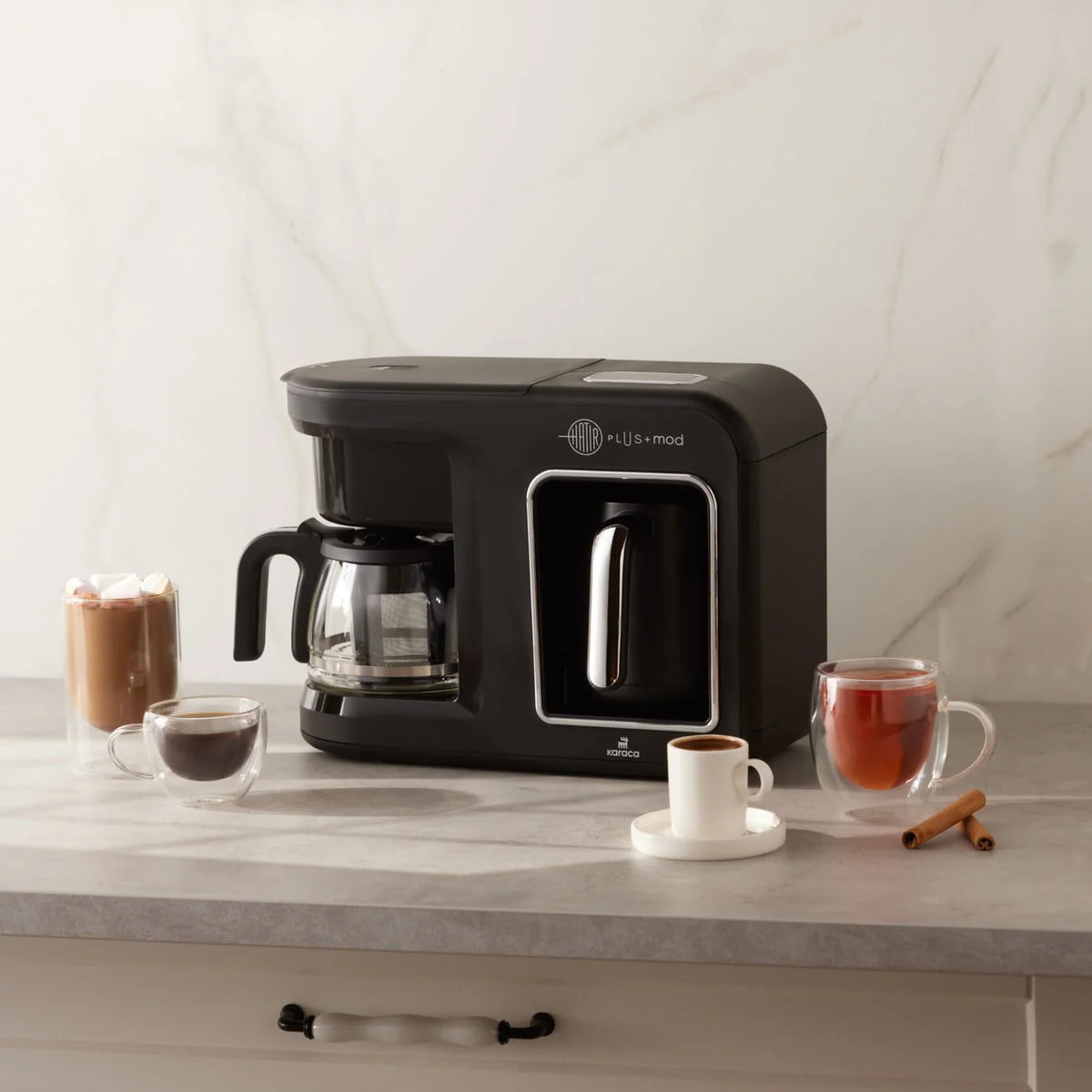5 In 1 Coffee Machine Black Chrome W919