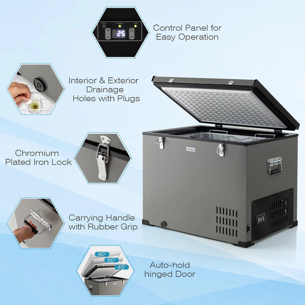 90 QT Portable Car Refrigerator with Compressor S104