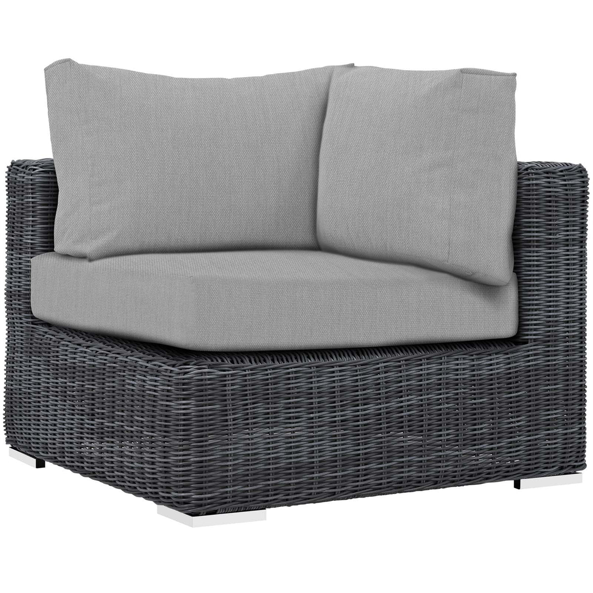 Grey Rattan Wicker Corner Sofa B87746