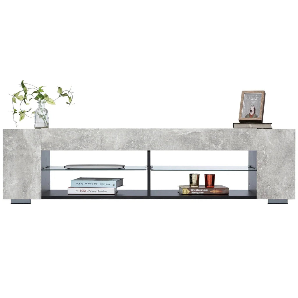 High Gloss 4-Shelf TV Stand with Bookshelves G54328