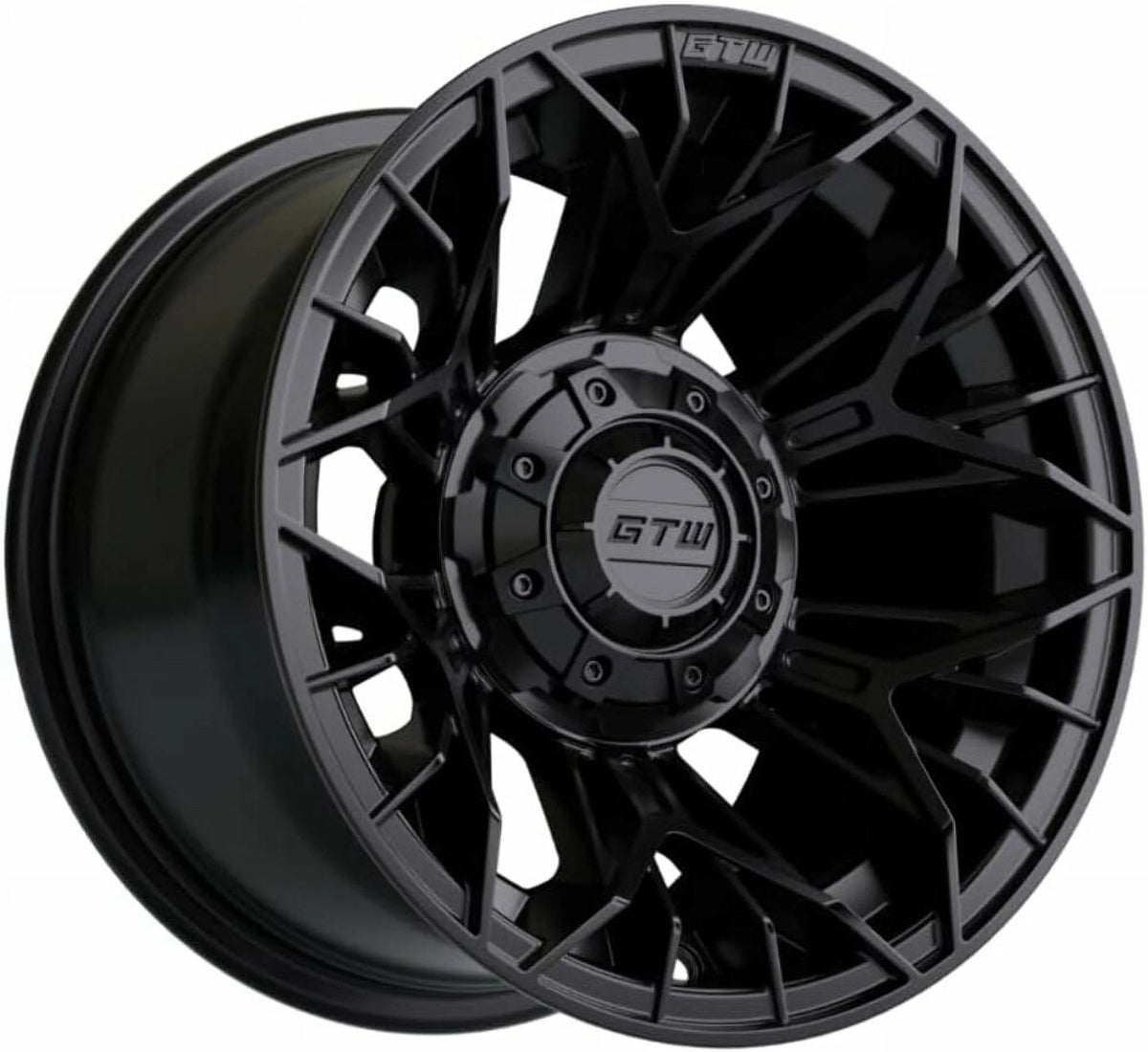 12 inch Matte Black Wheel with Golf Cart Tire Set of 4 Y258