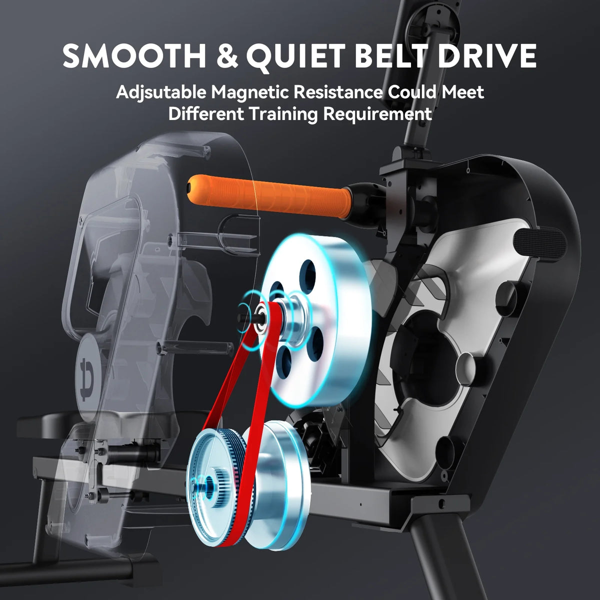 Foldable Magnetic Rowing Machine with 8 Level Resistance F5827