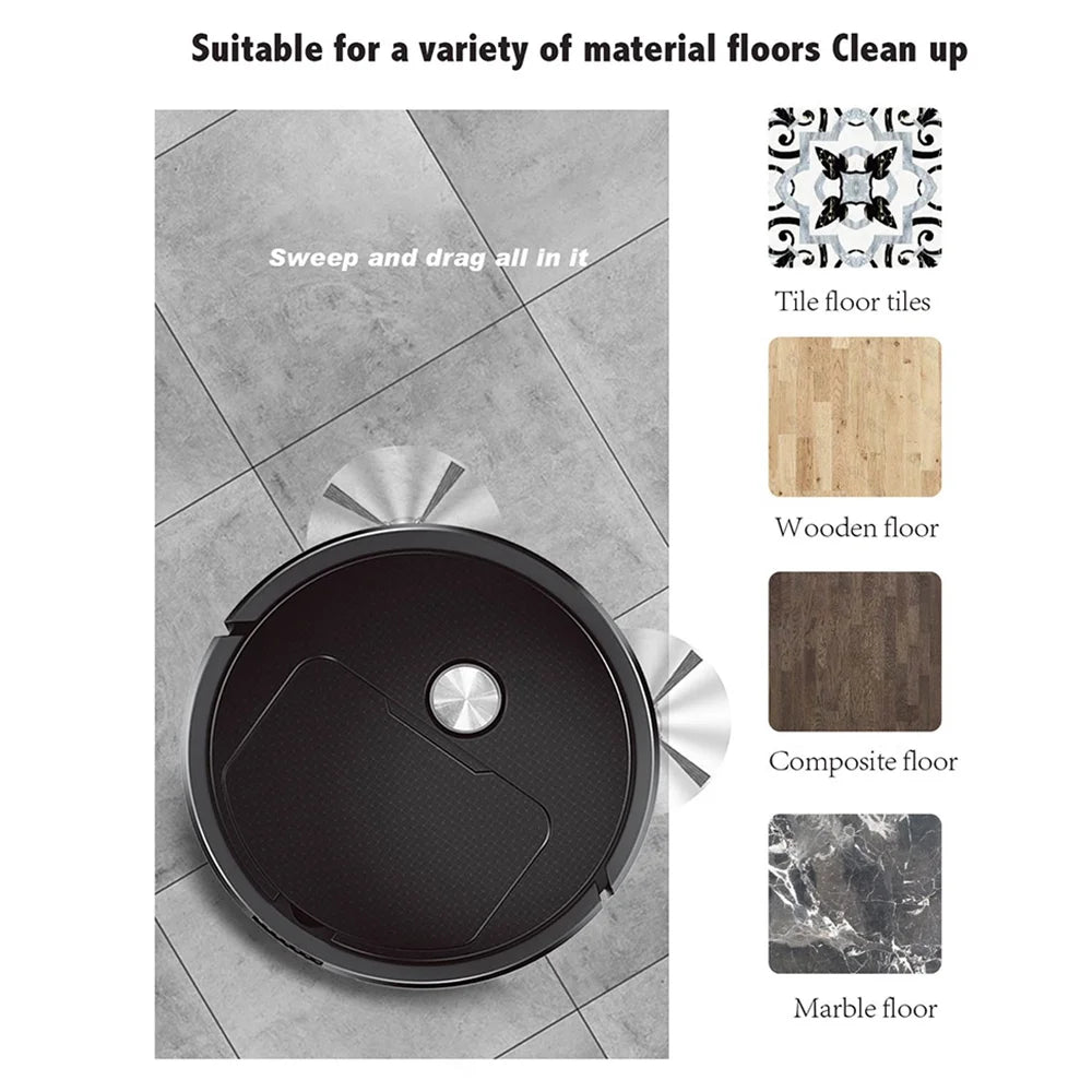 3 in 1 Black Robot Vacuum Cleaner C90457