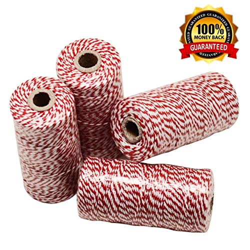Cotton Bakers Twine Red & White 100M N994717